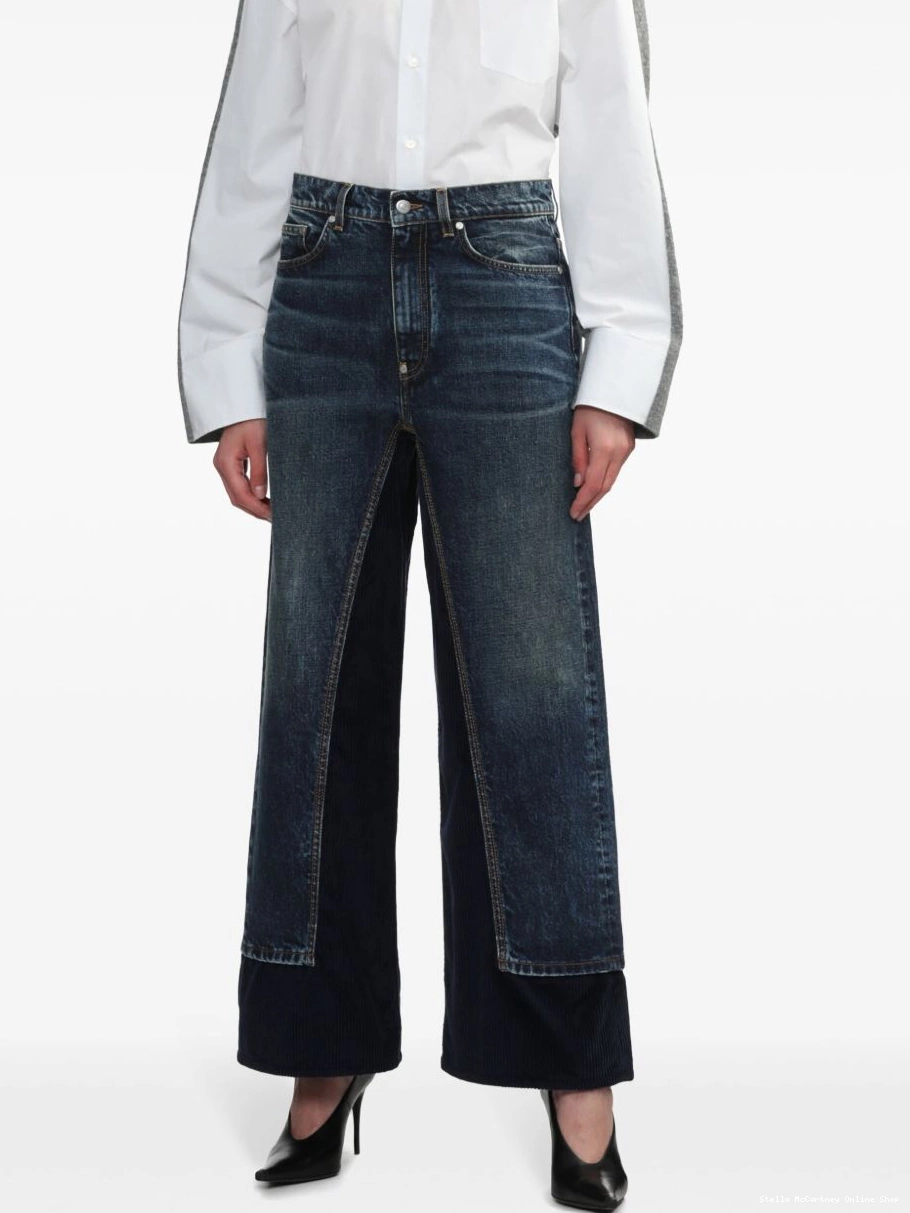 Cheap jeans contrasting straight-leg Women Stella McCartney 0326